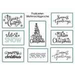 Stickserie - ITH Postkarten Weihnachtssprüche